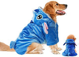 Gimilife Dog Hoodie, Blue, 2XL (70+ LB), Velvet, Cartoon Costume for Small Medium Large Dogs and Cats, Halloween Christmas Winter