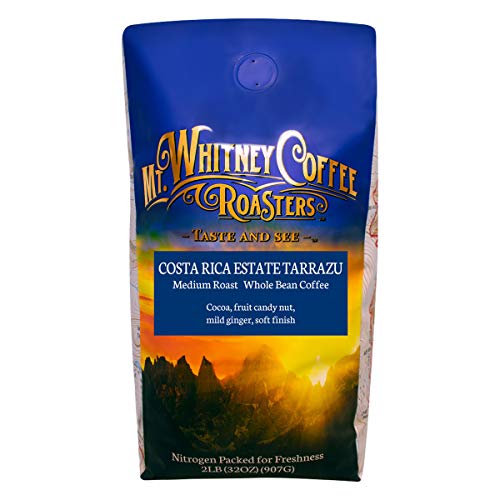 Mt. Whitney Costa Rica Estate Tarrazu Low Acid Coffee (Whole Bean, 2 Lb)