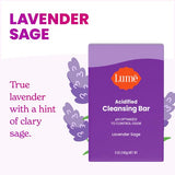 Lume Acidified Body Cleansing Bar - 24 Hour Odor Control - Removes Odor Better than Soap - Moisturizing Formula - Formulated Without SLS and Parabens - OB/GYN Developed - 8.5 ounce (Lavender Sage)