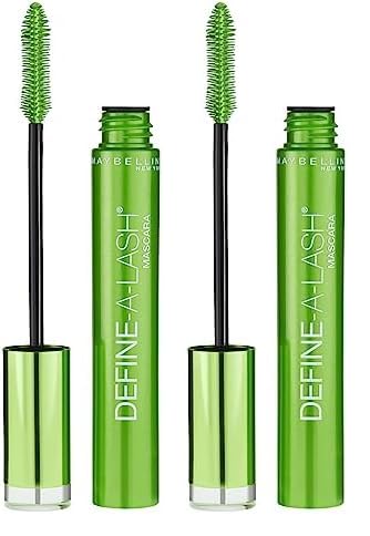 Maybelline New York Define-A-Lash Lengthening Washable Mascara, Very Black. For Washable Definition and Shape in Longer-looking Lashes, 0.22 Fluid Ounce (Pack of 2)