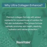 ResVitále Ultra Collagen Enhance - Skin Care Supplement with Resveratrol - 90 Veggie Capsules
