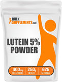 BulkSupplements.com Lutein Powder - from Marigold Flower Extract, Lutein Supplement, Lutein 20mg - Antioxidant Source, Gluten Free, 400mg per Serving, 250g (8.8 oz) (Pack of 1)