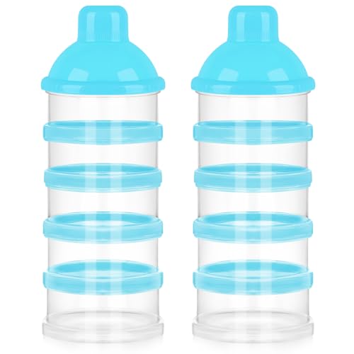 Accmor Formula Dispenser On The Go, 5 Compartments Stackable Formula Container for Travel, Baby Milk Powder Kids Snack Container, BPA Free