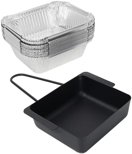 Universal Grease Pan for Nexgrill 720-0830X 720-0830H 720-0888 720-0888S 720-0896B 720-0896 Cuisinart CGG-7400, Grease Catcher with 15-Pack Aluminum Drip Liner for Nexgrill Replacement Parts