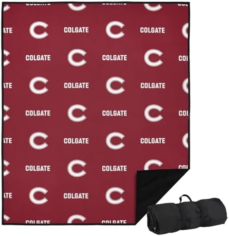 LOGOVISION Colgate University Picnic Outdoor Blanket, 50"x60" Logo Pattern, Foldable Blanket for Picnic, Beach, Camping, Park, Tailgate