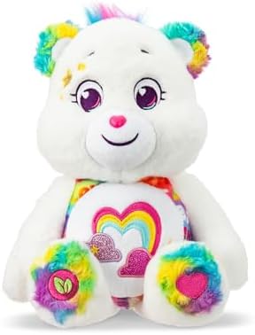 Care Bears Medium Plush - True Friend Bear - Perfect Stuffed Animal Holiday, Birthday Gift, Super Soft and Cuddly – Good for Girls and Boys, Employees, Collectors