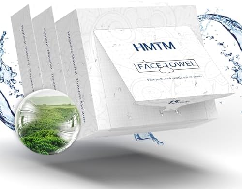 Face Towels, 10” x 12”, Thick Soft and Absorbent, Face Towelettes Disposable Biodegradable for Sensitive Skin, Makeup Remover, Travel, Cleansing, 45 Count（ 3 Pack ）
