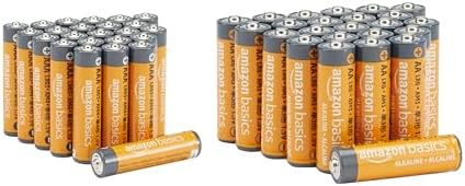 Amazon Basics AA & AAA High-Performance Alkaline Batteries Value Pack - 24 Double AA Batteries and 24 Triple AAA Batteries (48 Count)