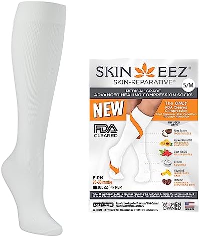 Skineez Medical Grade Advanced Healing Compression Socks 20-30mmHg, 1 Pair