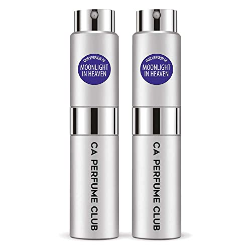 CA Perfume Impression of Moonlight In Heaven For Women & Men Replica Version Fragrance Dupes Concentrated Long Lasting Eau de Parfum Spray Refillable Atomizer Bottle 0.27 Fl Oz-X2