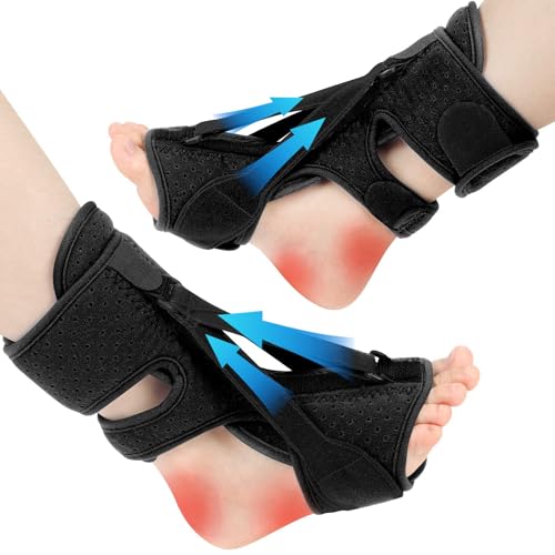 Plantar Fasciitis Night Splint,Upgrade 3 Adjustable Plantar Fasciitis Relief Brace,Adjustable Aluminum Bar Inside,for Pain Relief Fasciitis,Achilles Tendonitis,Foot Drop with Women Men