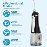 NBGRLVS Water Dental Flosser Cordless for Teeth Cleaning - 4×3 Modes Flossing，IPX7 Waterproof 320ML Oral Irrigator, Powerful Battery Rechargeable Cleaner Picks Portable for Travel Home