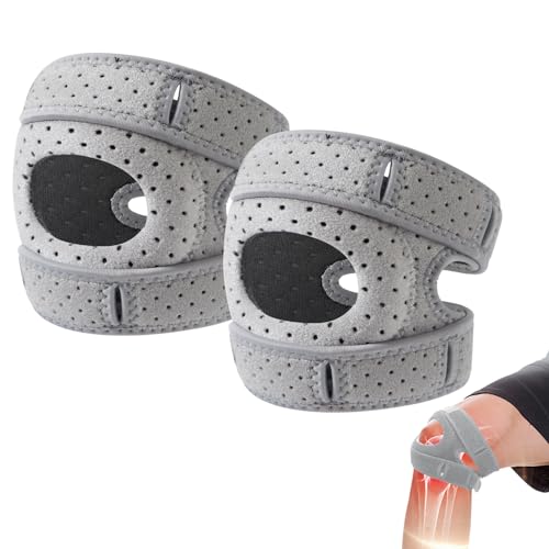 Knee Brace for Women Men,Patellar Pad Realign Knee Joint While You Move, Adjustable Tendon Support Sleeve Braces for Meniscus,Osteoarthritis, Orthopedic, Knee Support for Athletes (Gray-2 Pack)