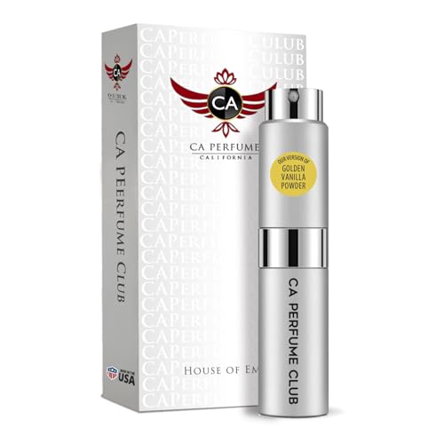 CA Perfume Impression of Golden Vanilla Powder Women & Men Perfume Spray 0.27 Fl Oz/8ml