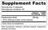 Wellness Resources Hyaluronic Acid from Rooster Comb, 100% Natural Low Molecular Weight (60 Capsules)