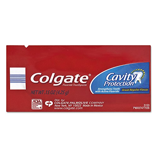 Colgate 50130 Cavity Protection Toothpaste, Regular Flavor, 0.15 oz Tube, 1000/Carton