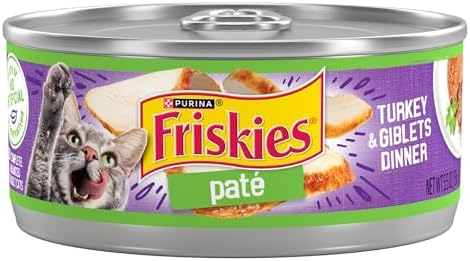 Purina Friskies Wet Cat Food Pate Turkey and Giblets Dinner - (Pack of 24) 5.5 oz. Cans