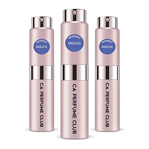 CA Perfume Impression of Thierry M. Angelical For Women Replica Version Fragrance Dupes Concentrated Long Lasting Eau de Parfum Spray Refillable Atomizer Bottle 0.27 Fl Oz-X3