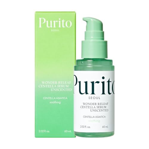 PURITO Centella Unscented Serum, Korean Centella, for All Skin Types, Ampoule, Soothing, Calming, Facial Serum for face, Vegan & Cruelty-Free, Korean Skin Care, 60ml 2fl.oz