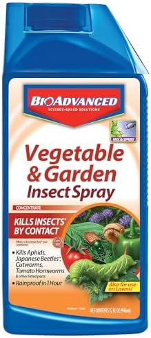 BioAdvanced Vegetable and Garden Insect Spray, Insecticide, 32-Ounce, Concentrate 701521A