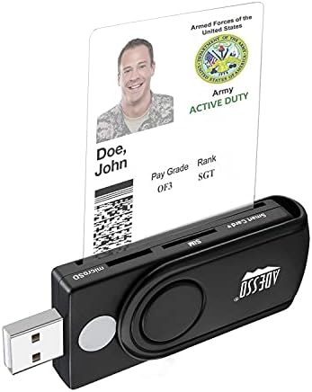 Adesso SCR-200 Smart Card Reader for ID, Credit Card, SD, Micro SD, SIM and M2