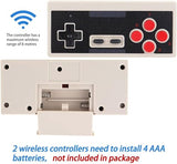 Wireless Retro Game Console, ANGFA Classic Mini Gaming Console, Built-in 620 Video Games with 2 Classic Wireless Controllers, AV Output 8-Bit Game System - Plug and Play, Nostalgia Gifts