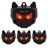 MAGIC CAT Solar Animal Repellent, Wild Animal Predator Red Eyes LED Blinking Lights, Waterproof Nocturnal Animal Repeller to Keep Skunk, Deer, Coyote, Raccoon Away from Garden Yard Farm Chicken Coop