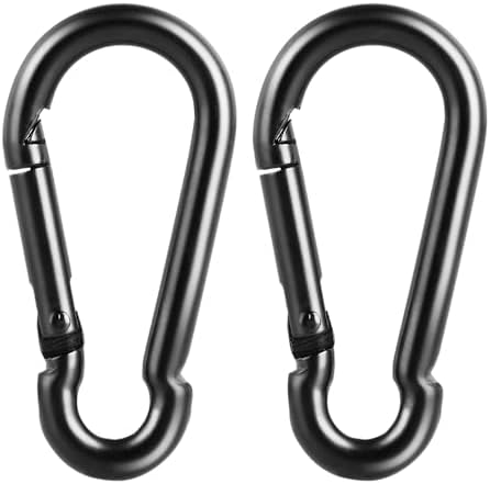 2Pcs 5.5In Spring Snap Hooks 1000LBS Capacity, Large Carabiner Clip, Heavy Duty Rope Connector, Quick Link Carabiners for Camping, Fishing, Swing, Hammock, Weight Lifting Machine, Home Gym Equipment