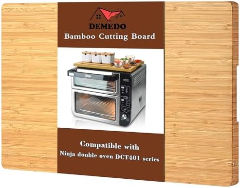 Bamboo Cutting Board Compatible with Ninja DCT401 DCT402 DCT451 Double Oven, Heat Resistant Cutting Board for Convection Toaster Oven, Air Fryer Accessories Compatible with Ninja Oven, Reclaim Space