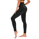 High Waisted Leggings for Women - No See Through Tummy Novelty Workout Yoga Pants with Pockets Reg & Plus Black