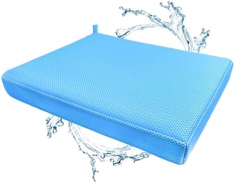 Shower Seat Cushion,Thickened Shower Chair Cushion 4D Air Fiber Material,Machine Washable and Fast Drying Suitable for Shower Seats Bathtub Baths, Poolside & Rest Dressing Room Seats，Blue
