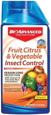 BIOADVANCED 701520A Fruit, Citrus & Vegetable Insect Control for Edible Gardening Concentrate, 32-Ounce