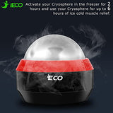 iECO Cryosphere Cold Massage Roller Ball - Massage Ball for Cold & Heat Relief, Myofascial Release, Trigger Point Therapy, Muscle Knots - Deep Tissue Ice Massager