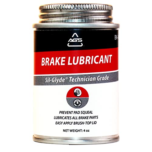 AGS Automotive Solutions 4oz Brush Top SIL-Glyde Silicone Brake Grease - Premium Brake Caliper Grease and Brake Lubricant for Optimal Performance and Longevity