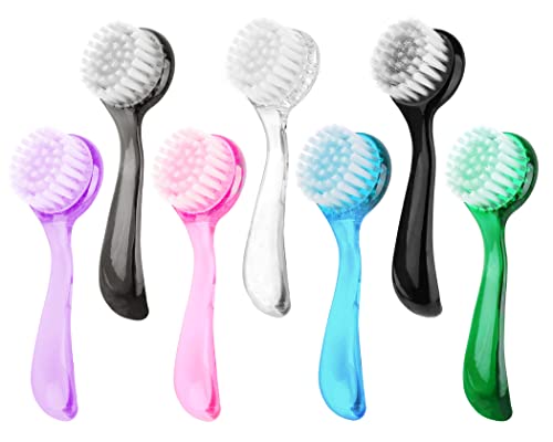 7 Pack Facial Cleansing Brush, Facial Exfoliating Brush Face Wash Scrub Exfoliator Brush for Makeup Skincare Removal (Multicolored)