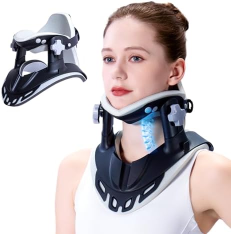 Neck Stretcher Cervical Traction, Adjustable Neck Traction Device, Neck & Shoulder Pain Relief, Neck Brace for Improved Spine Alignment, Used for Home, Office, Outdoor