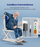 VOCIC Lightweight Electric Chair Lift, Lift Elderly from Floor, Remote Control Floor Lift, Fall Assist Devices, Item Weight 23 LBS, Support Up to 300 LBS, 6 Waterproof Suction Cups