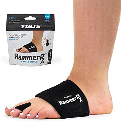 Tuli's HammerRx, Adjustable Hammer Toe Straightener and Corrector for Proper Toe Alignment and Pain Relief, One Size Fits All