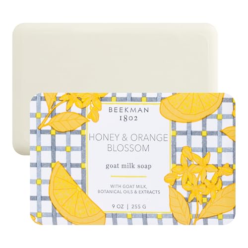 Beekman 1802 Goat Milk Soap Bar with Botanical Oils & Shea Butter - 9 oz - Gently Moisturizes, Exfoliates, and Nourishes for Soft, Healthy Skin - Cruelty-Free - Packaging May Vary
