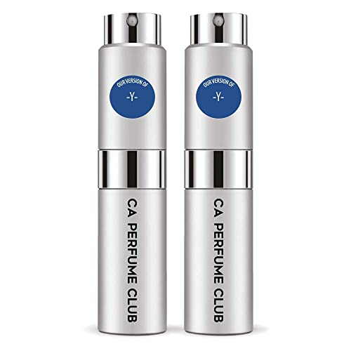 CA Perfume Impression of Yves S. Lauren Y For Men Replica Version Fragrance Dupes Concentrated Long Lasting Eau de Parfum Spray Refillable Atomizer Bottle 0.27 Fl Oz-X2