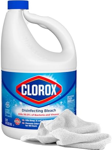 Towel + Disinfecting Bleach, 121oz | Effective Bleach Cleaner Concentrate - Bulk Refill for Laundry, Linens, Floors, Bathroom, Tile