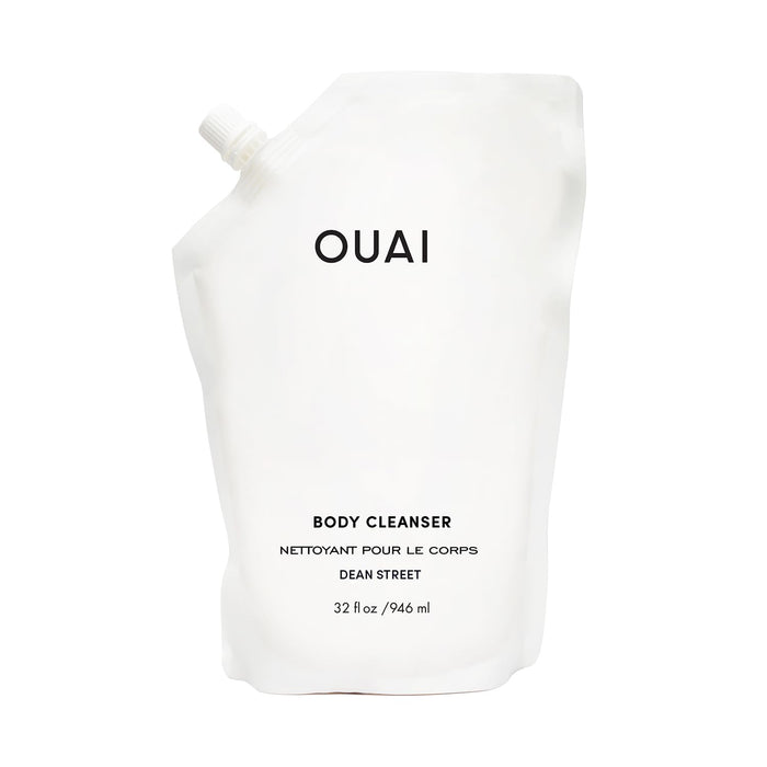 OUAI Body Cleanser Refill, Dean Street - Foaming Body Wash with Jojoba Oil and Rosehip Oil to Hydrate, Nurture, Balance and Soften Skin - Paraben, Phthalate and Sulfate Free Skin Care Products - 32 Oz