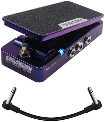 HOTONE Wah Active Volume Passive Expression Guitar Effects Pedal Switchable Soul Press II 4 in 1 with Visible Guitar Effects Pedal(Included 1 PCS Additional 15 CM TS Cable)