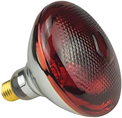 Heat Lamp Bulb PAR38 125 Watts 2 Pack Red Infrared Heavy Thickened Glass Lamp Bulb for Food Service, Brooder Bulb, Chicks, Pet, Bathroom, Light Therapy, Reptiles and Amphibian Use E26 Base