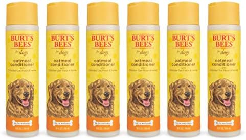 Burt's Bees for Pets Natural Oatmeal Conditioner with Colloidal Oat Flour & Honey | Dog Oatmeal Shampoo, Cruelty Free, Sulfate & Paraben Free, pH Balanced for Dogs - Made in the USA | 10 Oz - 6 Pack