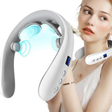 Neck Massager with Heat, Portable Neck Lymphatic Massager for Pain & Fatigue Relief, Cordless Neck Massager - for Women Men Gifts