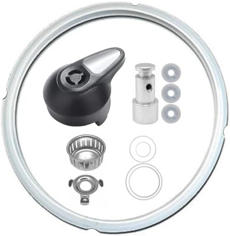 Replacement Parts Set for Instant Pot Lux 5, 6 Quart Qt IP-LUX50 IP-LUX60, Include Steam Release Handle Sealing Ring Steam Release Valve and Float Valve Seal Anti-Block Shield (Set of 10)