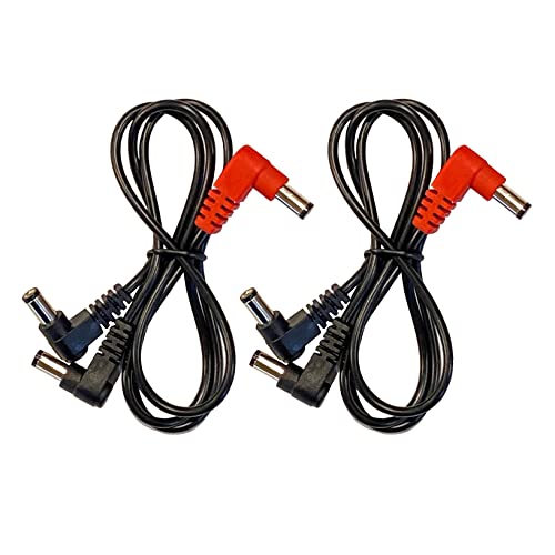 (2) Pack 2-Way Split Effects Pedal DC Power Cables for Voodoo Labs Power Supply
