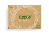 Sheets Laundry Club - All In One Laundry Kit.- Lightweight - Enjoy 50 Fast Dissolving Fresh Linen Laundry Sheets, 1-8oz Uncharted Waters Scent Booster Tube, 40 Plant Based Vitality Dryer Sheets