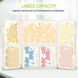 FYY 2 Pcs Daily Pill Organizer, 7 Compartments Portable Pill Case Travel Pill Organizer,[Folding Design]Pill Box for Purse Pocket to Hold Vitamins,Cod Liver Oil,Supplements and Medication-White